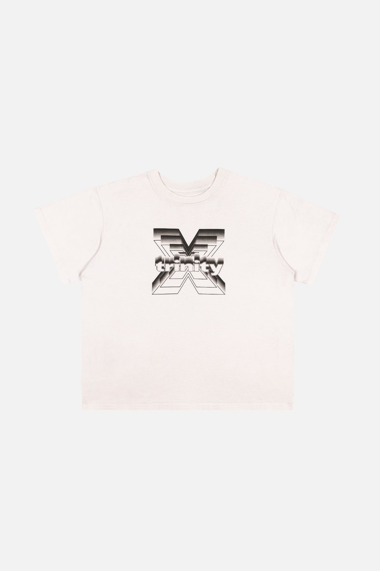 Cropped X Tee - Bone