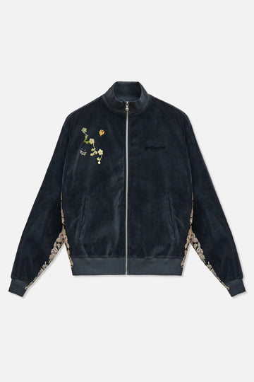 1900’s Velour Track Jacket x Bentgable - Charcoal XL