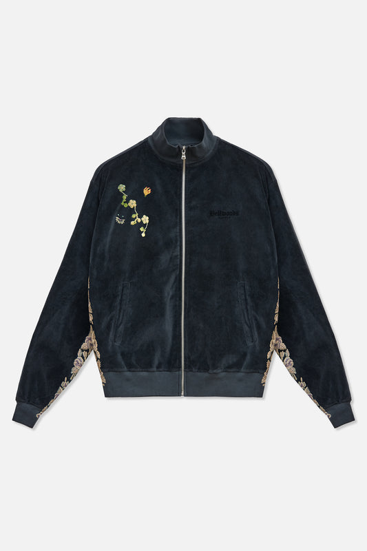 1900’s Velour Track Jacket x Bentgable - Charcoal XL