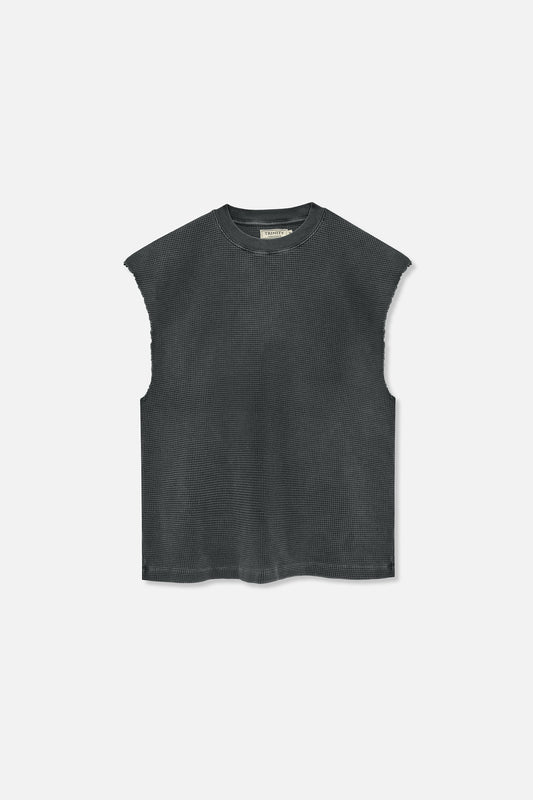 Waffle Sleeveless - Black