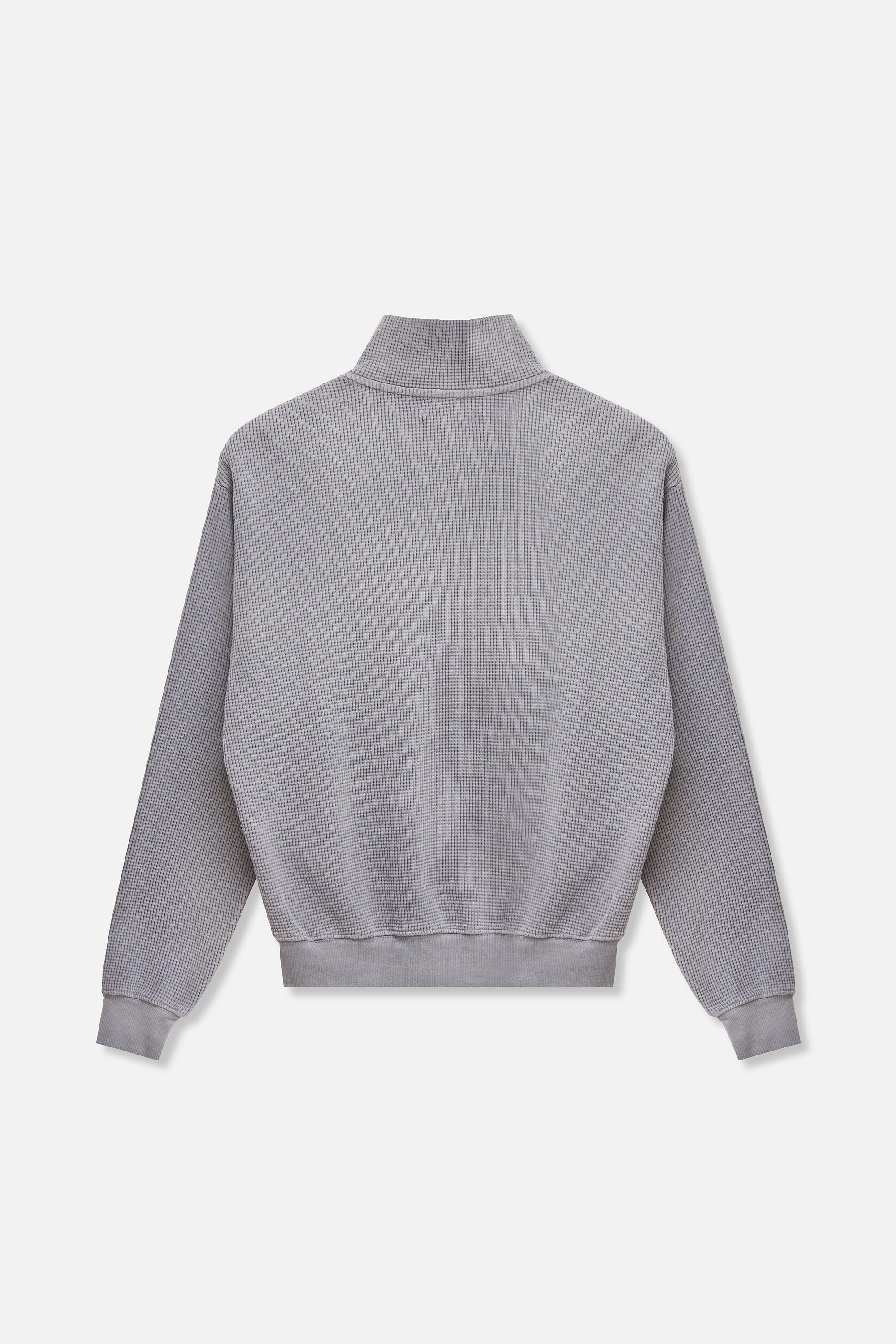 Waffle Zip Up Track Top - Cement Grey – TRINITY