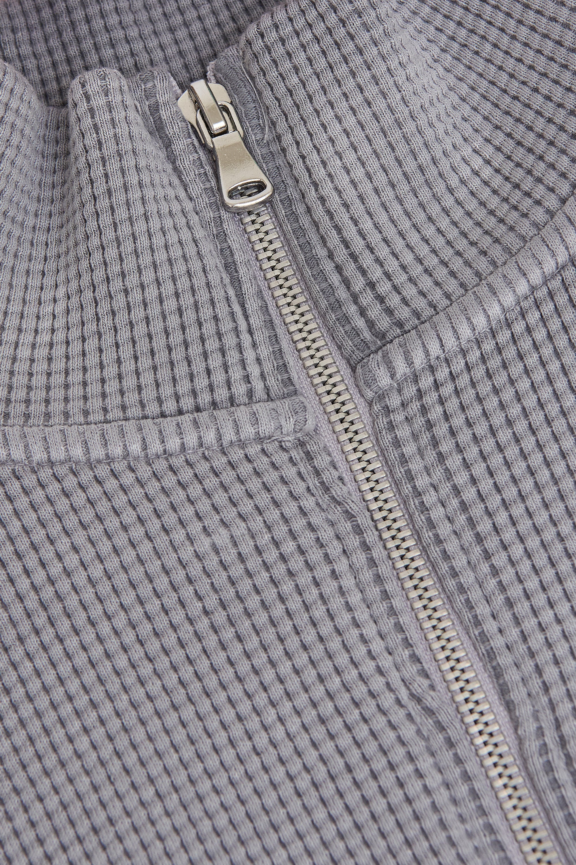 Waffle Zip Up Track Top - Cement Grey – TRINITY