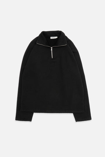 Quarter Zip Heavyweight Sweater - Black