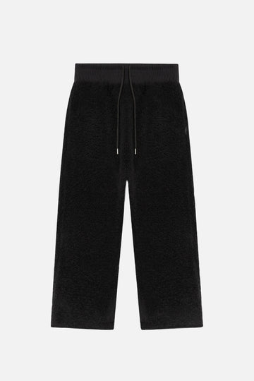 Black Sherpa Fleece Sweatpant