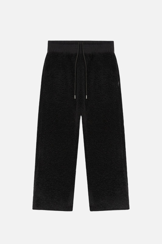 Black Sherpa Fleece Sweatpant