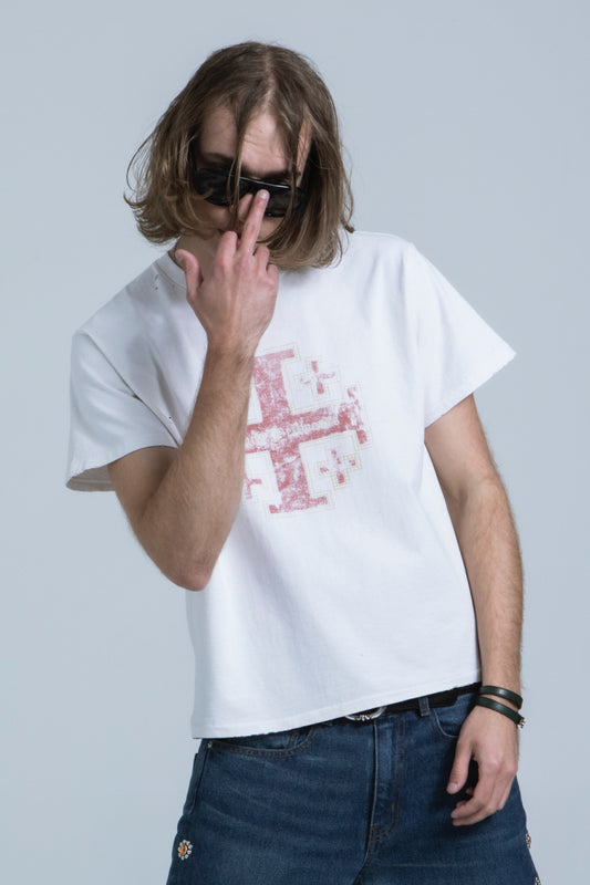 Red Cross Tee - White