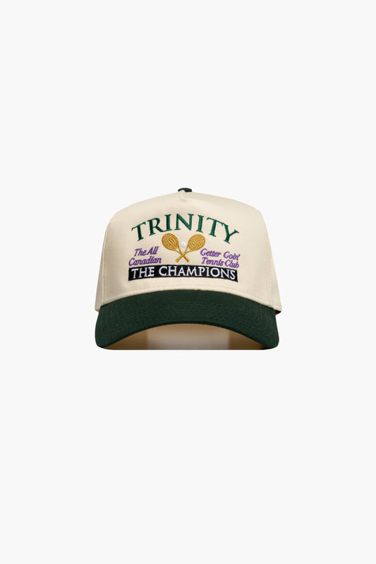 Tennis Snapback Hat - Green & Natural